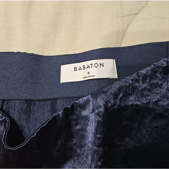 BABATON Eames Satin Skirt Navy Blue Midi Contemporary Size 4 Aritzia - Picture 3 of 10